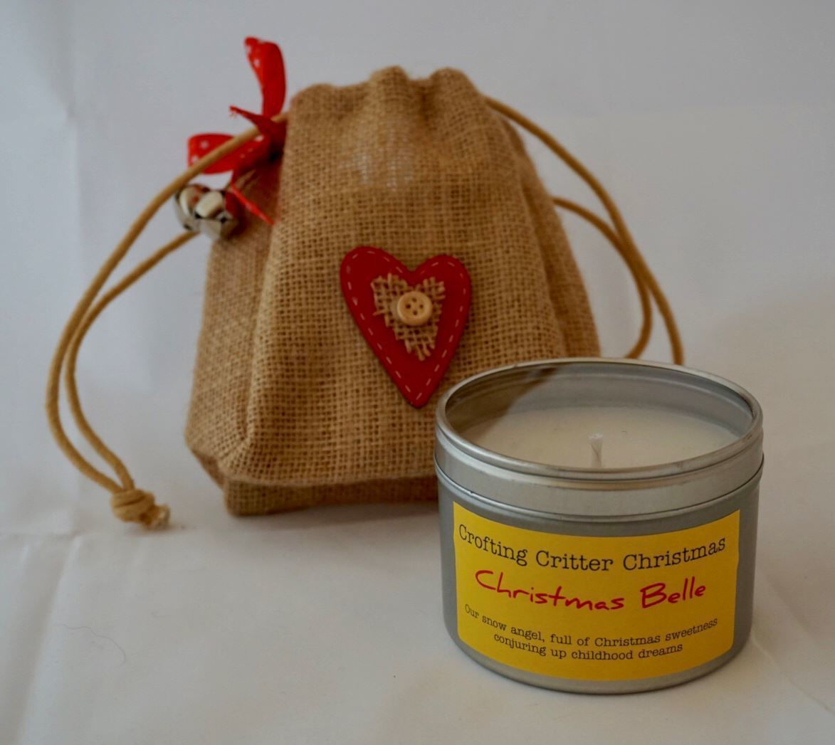 Rose Cottage Croft. Christmas Belle Candle